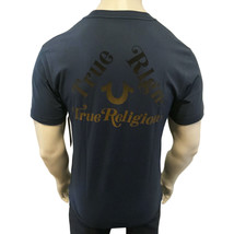 Nwt True Religion Msrp $59.99 Men Navy Crew Neck Short Sleeve T-SHIRT Size S M L - £18.72 GBP