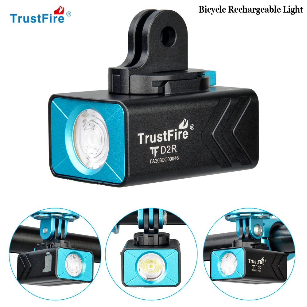 TrustFire D2R Bike Front Light 450LM Rechargeable Flashlight+ Multifunctional - £31.65 GBP+