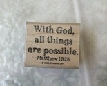STAMPIN UP RUBBER STAMPS 1998 SAY IT WITH SCRIPTURES Matthew 19:28 With ... - $9.49