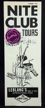 Leblang&#39;s Gray Line NITE CLUB TOURS Travel Brochure 1966 Florida Miami - £3.95 GBP