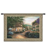 75x53 PLENITUDE DE CHARME European Village Street Floral Tapestry Wall H... - £226.83 GBP