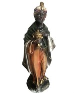 Vintage Nativity Paper Mache Magi King Wiseman Gaspar 12&quot; Scale Marked J... - $27.72