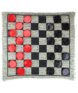 Giant 3-in-1 Checkers &amp; Mega Tic Tac Toe with Reversible Rug - £22.95 GBP