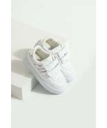 Kids White Lame Sneakers Velcro Kids Baby Shoes - £23.10 GBP