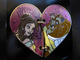 Disney Trading Pins 113566 Beauty and The Beast Two Piece Heart - £11.19 GBP