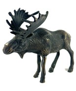 Bronze Moose Statue Moose Sculpture Moose Figurine 6” Long 5” Tall - $770.76 MXN