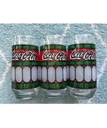 Vintage Coca-cola Tiffany Style Drinking Glasses Set Of 3 - £14.14 GBP