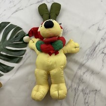 Vintage Garfield Odie Stuffed Nylon Plush Christmas Ornament Antlers Large 22 in - $35.63