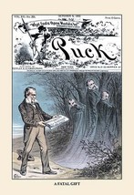 Puck Magazine: A Fatal Gift by Bernhard Gillam - Art Print - £17.57 GBP+