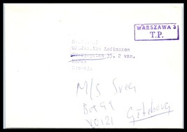 1968 POLAND Cover - Warszawa (3 T.P.) to Goteborg, SWEDEN L13 - $2.96