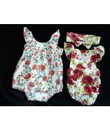 BABY GIRL SPRING SUMMER CLOTHES OUTFIT BUBBLE EASTER FLORAL ROMPER OLD N... - £15.73 GBP