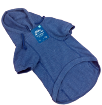 YOULY Navy Thermal Knit Dog Hoodie with Pocket  Medium - £11.83 GBP