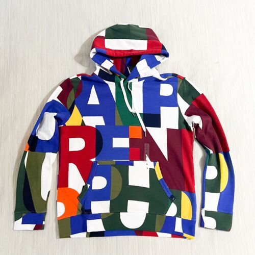 Primary image for Polo Ralph Lauren Multicolor MONOGRAM LOGO Hooded Sweatshirt NWT Big & Tall