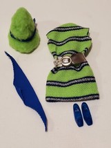 Vintage Barbie Doll #1452 NOW KNIT Outfit Dress Belt Hat Shoes Scarf Fro... - £46.46 GBP
