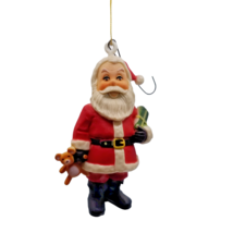 Vintage Christmas Ornament Santa Claus Made Hong Kong Jolly Holiday Tree Decor - £11.77 GBP