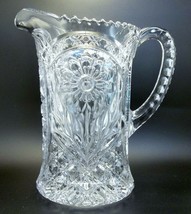 Imperial Glass Mayflower Pressed Glass Pitcher Clear Flower - £15.80 GBP