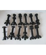 12  Hex Head Bolts &amp; Wingnuts Black Oxide Finish 2.5&quot; - $128.61 MXN