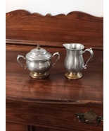 Vintage Oneida Creamer and Sugar Bowl with Lid  - £21.55 GBP