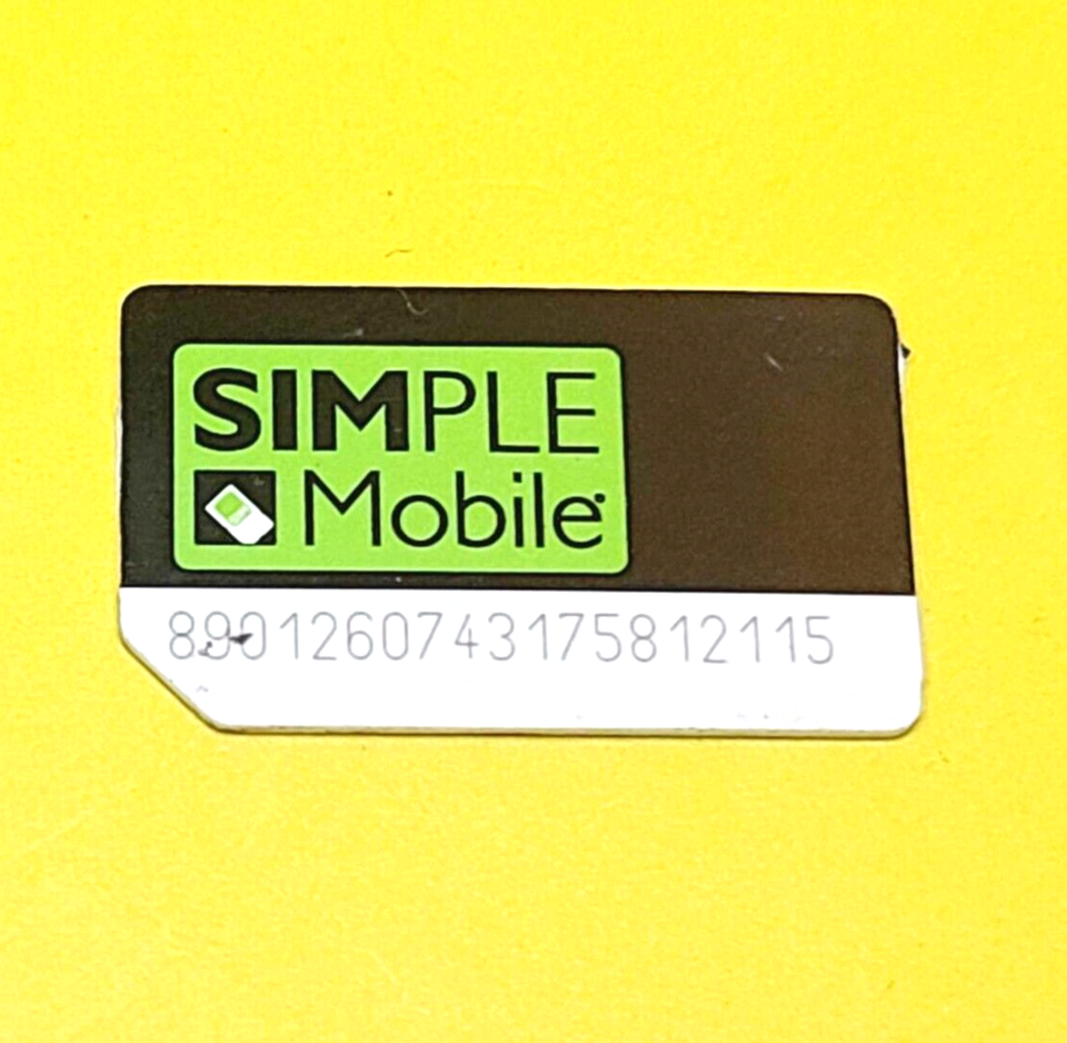 *USED* SIMPLE MOBILE SIM CARD RESTORING TEST CELL PHONE BYPASS UNLOCK UN... - $6.10