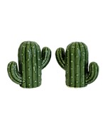 Hand-Painted Ceramic Cactus Salt and Pepper Set - Kitchen Dining Room - £9.15 GBP