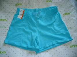 Wonder Nation Girls Pull On Rolled Cuff Shorts Size Medium (7-8) Blue New - £7.40 GBP