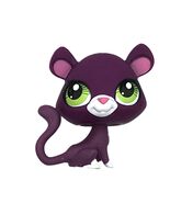 LPS Littlest Pet Shop Purple Panther With Green Eyes #3295 - $4.95