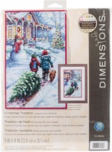 Dimensions Counted Cross Stitch Kit 9X14-Christmas Tradition (14 Count) (1 pk) - $1,241.33 MXN