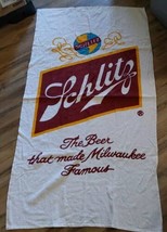 Schlitz Beer Milwaukee Vintage Beach Bath Towel Cannon All Cotton 60x34 ... - £35.00 GBP