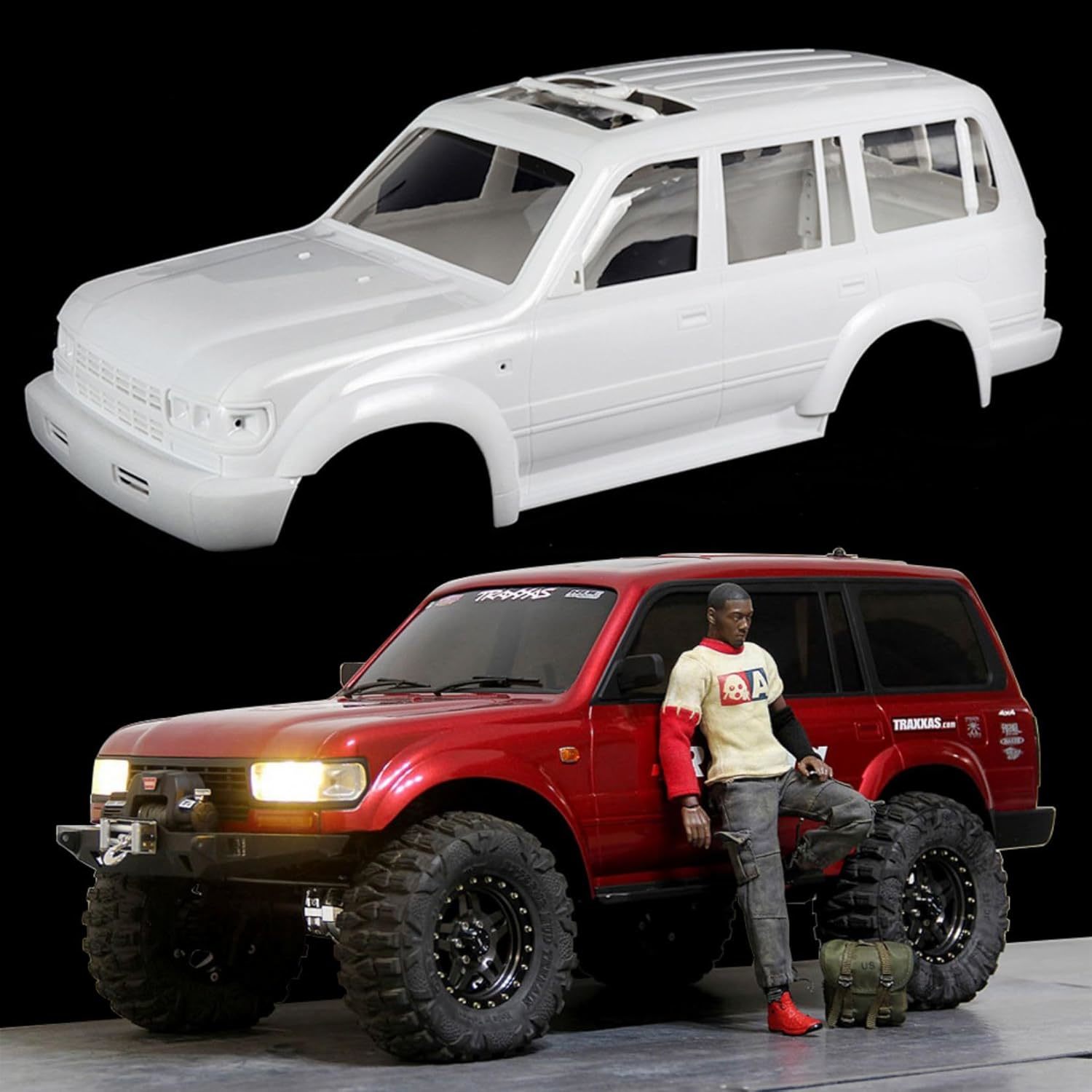Classic Land Cruiser Lc80 Body Shell 313Mm 12.3Inch Wheelbase For 1/10 Rc Car Tr