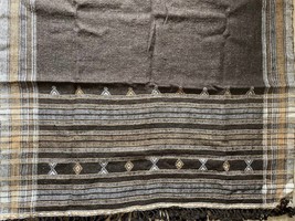 DEMA | Wool Throw | Brown with white and sand color | Blanket - £239.80 GBP