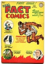 Real Fact Comics #1 1946 DC PARACHUTE cover HOUDINI FN/VF - £284.11 GBP