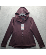 Spyder Active Jacket Women Large Purple Fleece Lined Long Sleeve Hooded ... - $29.41