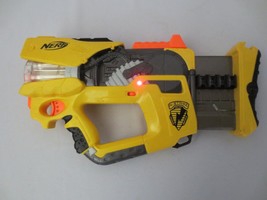 Nerf Gun Firefly Rev-8 N-Strike Blaster Yellow Dart Gun Light-up rotating barrel - £16.07 GBP