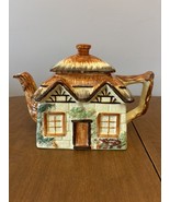 Vintage Keele Street Pottery Thatched Roof England English Cottage Teapot - $941.88 MXN