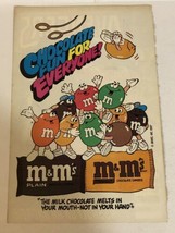 1987 M&amp;Ms Chocolate Fun For Everyone Print Ad Advertisement pa21 - $9.89