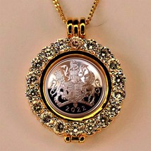 First King Charles III 22ct 2022 Quarter Sovereign Coin Necklace - £279.12 GBP