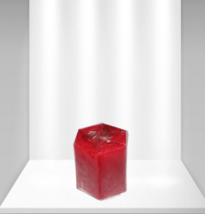 Hexagon Shape Red Decorative Candle Made in Hongkong - £7.82 GBP