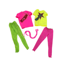 5 Piece Vintage Mattel Barbie And Rockers Doll Concert Fashions Shirts Pants - £33.52 GBP