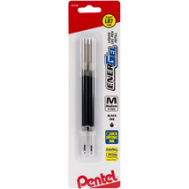 Pentel Energel Pen Refill Ink For .7Mm Metal Tip Pen 2/Pkg Black. - £10.60 GBP