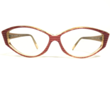 Vintage Eyeglasses Frames Red Striped Clear Yellow Gerard Levet 55-15-130 - £36.76 GBP