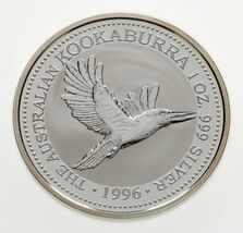 1996 Australia Silver Coin 1oz Kookaburra (BU Condition) KM# 289.1 - $181.97