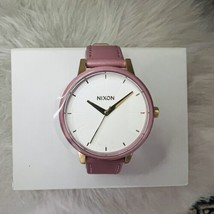 Nixon Women&#39;s Kensington Leather Strap Watch, 37mm, Pink/Gold, NEW IN BOX - £73.02 GBP