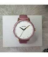 Nixon Women&#39;s Kensington Leather Strap Watch, 37mm, Pink/Gold, NEW IN BOX - £73.54 GBP