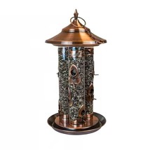 Large Copper Bird Feeder with 3 Tubes and 9 Feeding Ports - $3,189.71 MXN