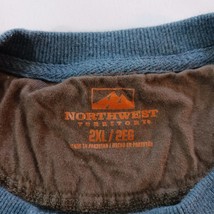 Northwest Territory Men’s Teal Cotton Sweatshirt Long Sleeve Size 2XL image 3