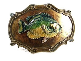 1978 Perch Small Mouth Bass Fish Belt Buckle By RAINTREE 7617 - £13.21 GBP