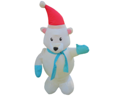 Polar Bear LED Lighted Inflatable Yard Decor Christmas 5 Ft Tall W/Cord - £38.89 GBP