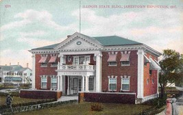 Illinois State Building Jamestown Exposition 1907 Virginia postcard - $6.44