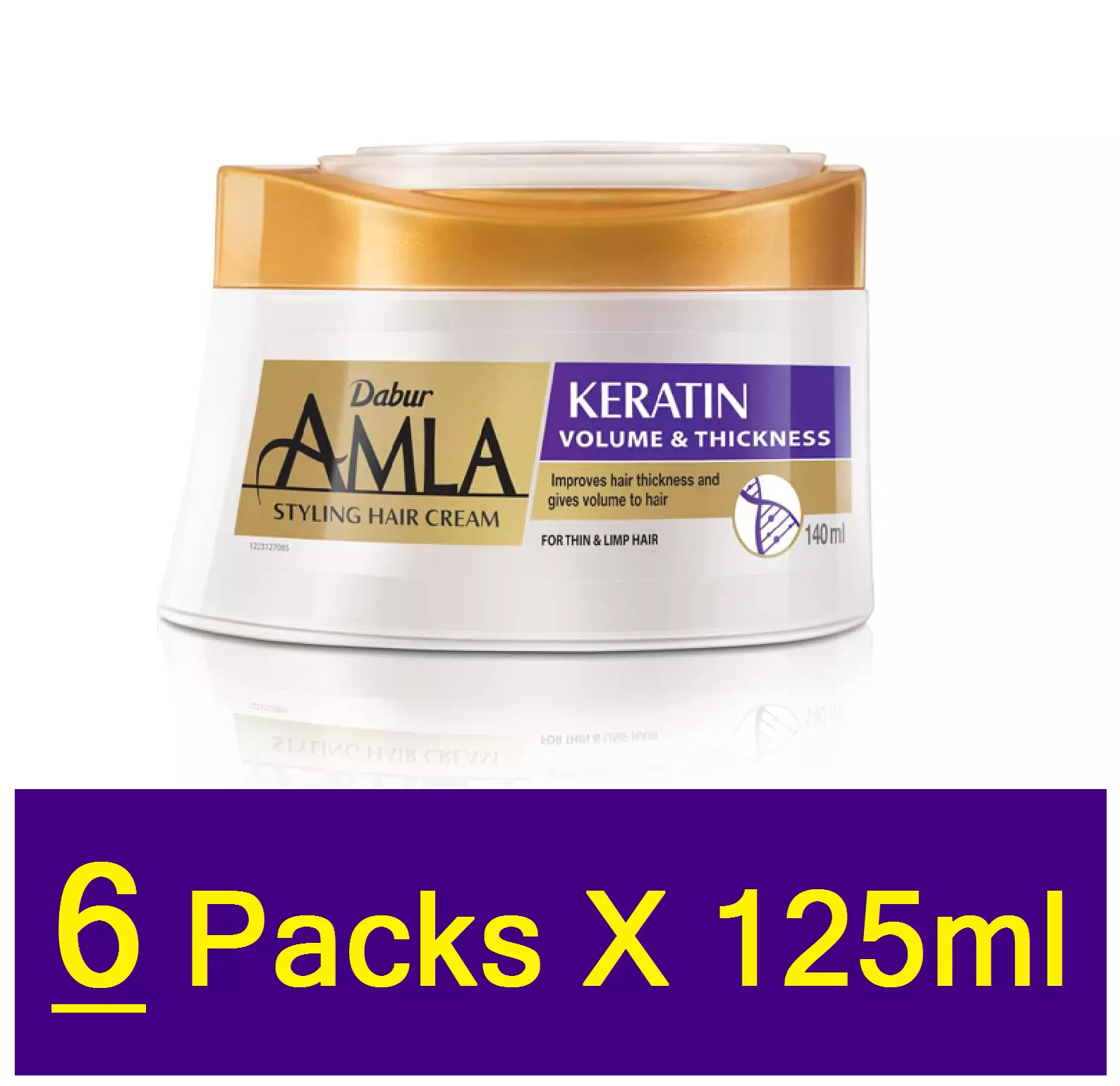 Dabur Amla Hair cream Protein thickness strengthen hair( 6 Pack X 125ml ) - $94.99