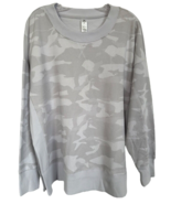 90 Degree by Reflex Women&#39;s Active Pullover Top Side Slits Sz L Camo Lig... - $27.13 CAD